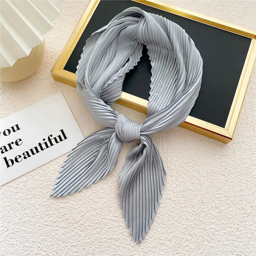 Foulard plissé en satin