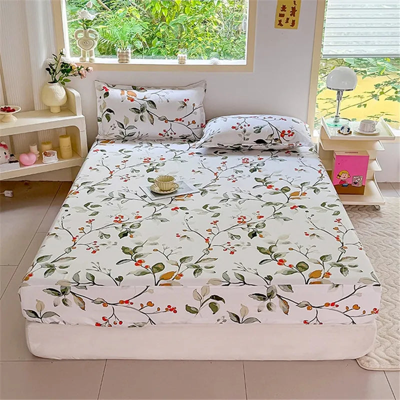 Parure de draps housses fleuris