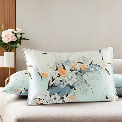 2 taies d'oreiller en satin
