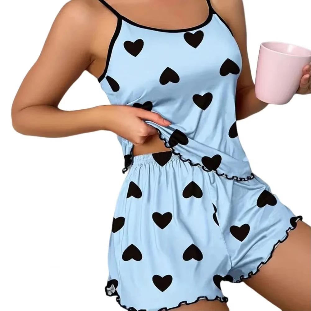 Ensemble short et t-shirt à col rond