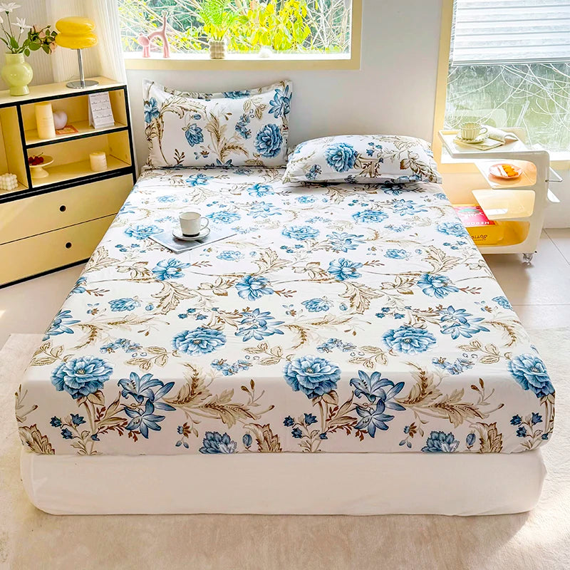 Parure de draps housses fleuris