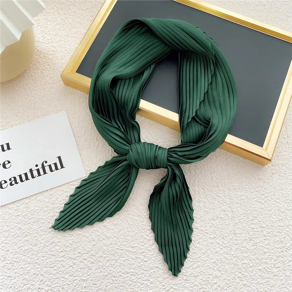 Foulard plissé en satin