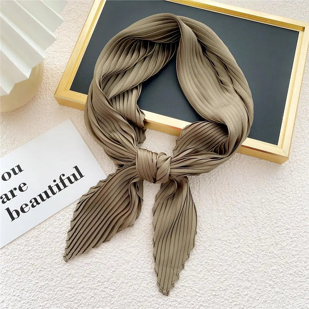 Foulard plissé en satin