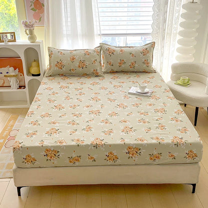 Parure de draps housses fleuris