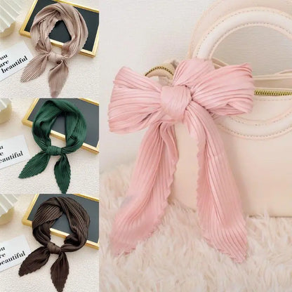 Foulard plissé en satin
