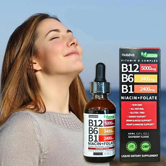 Vitamines B12 B6 B1 en gouttes liquides