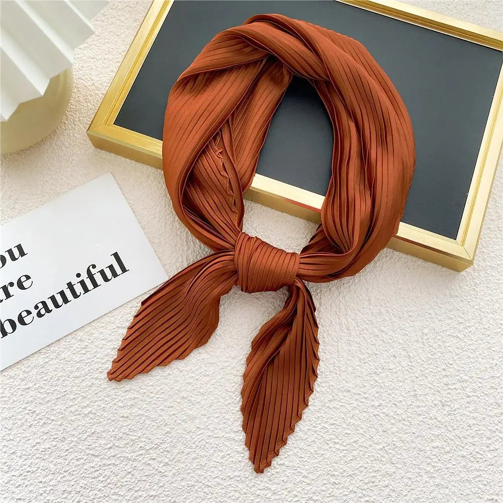 Foulard plissé en satin