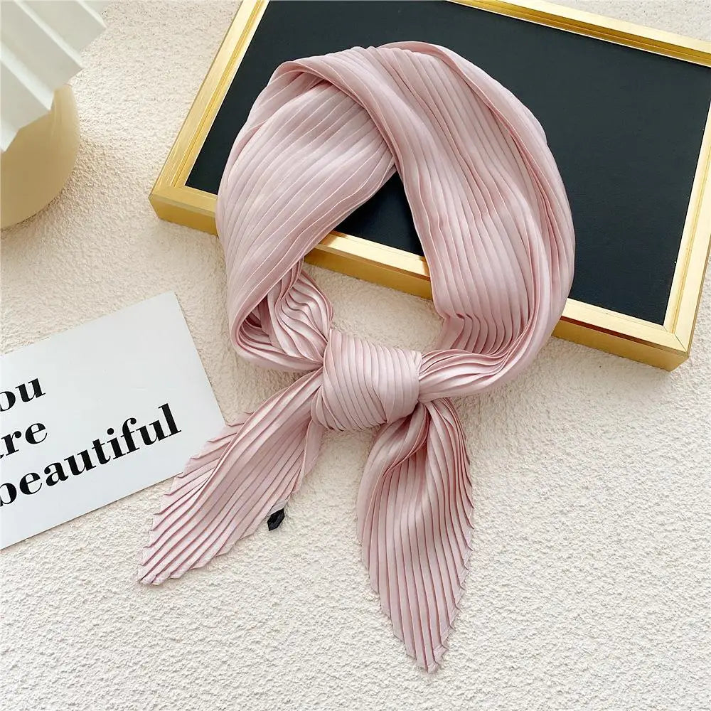 Foulard plissé en satin