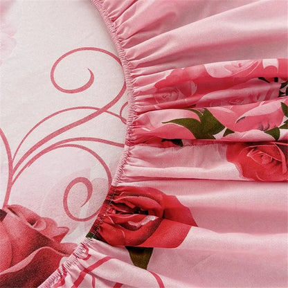 Parure de draps housses fleuris