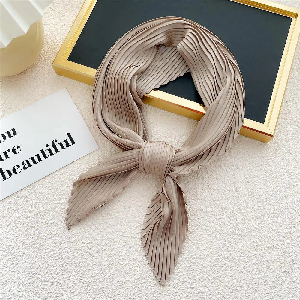 Foulard plissé en satin