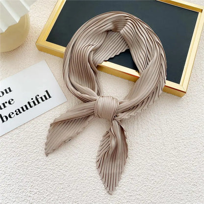 Foulard plissé en satin
