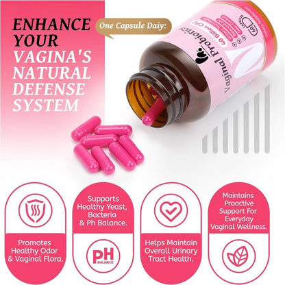 Capsules de probiotiques pour femmes