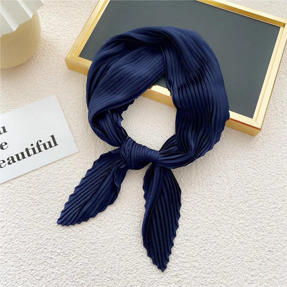 Foulard plissé en satin