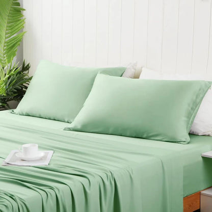 Lot de 2 taies d'oreiller en fibre de bambou