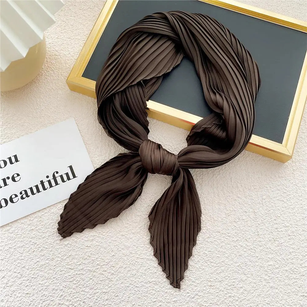 Foulard plissé en satin