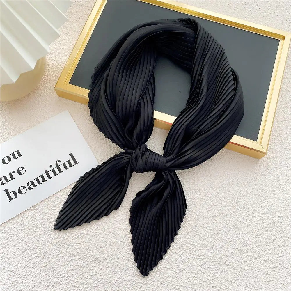 Foulard plissé en satin