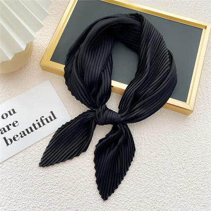Foulard plissé en satin
