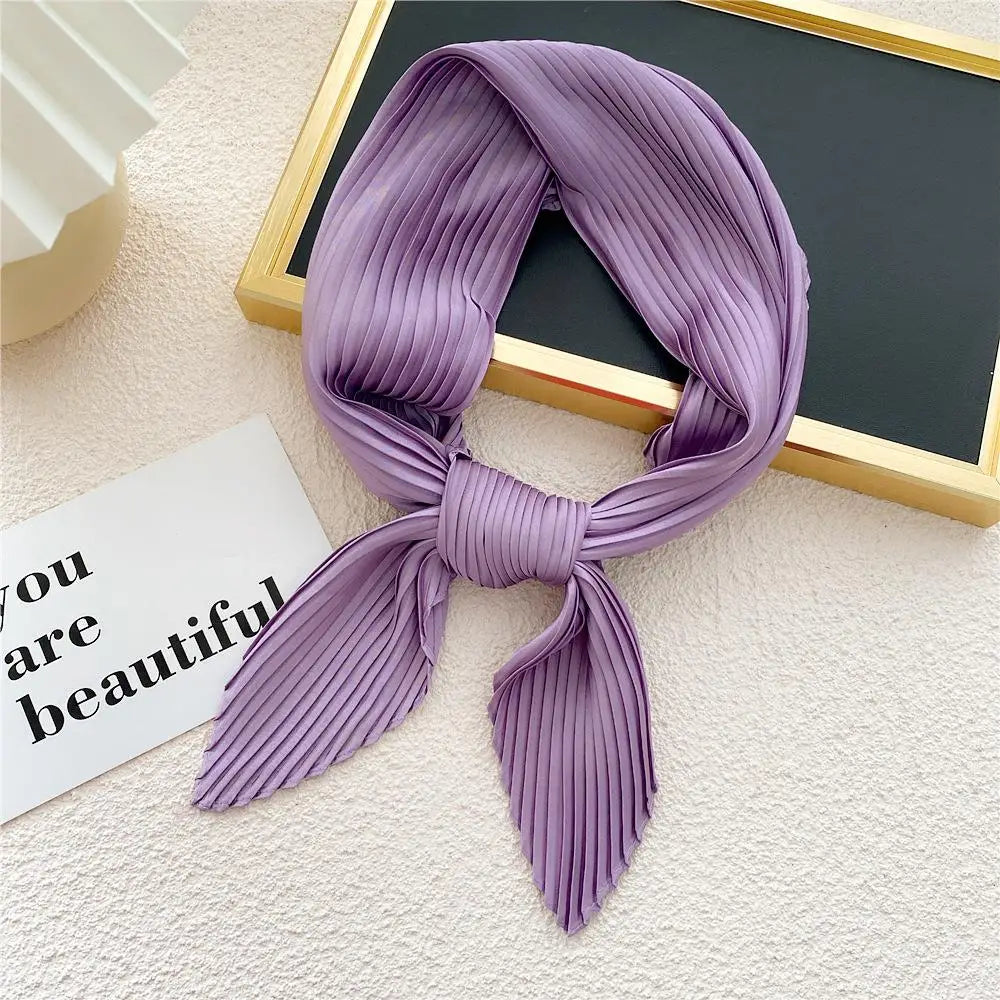 Foulard plissé en satin