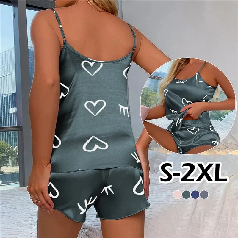 Ensemble de pyjama en soie glacée