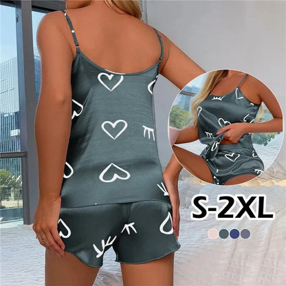 Ensemble de pyjama en soie glacée
