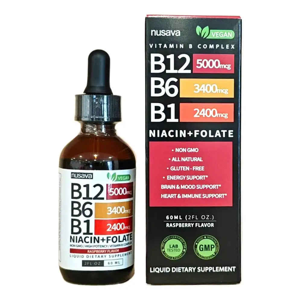 Vitamines B12 B6 B1 en gouttes liquides