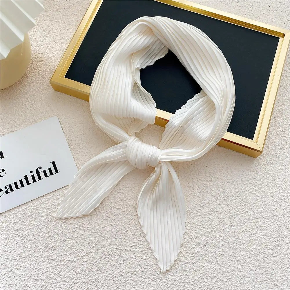 Foulard plissé en satin