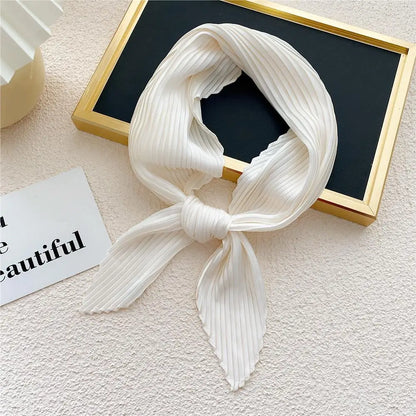 Foulard plissé en satin