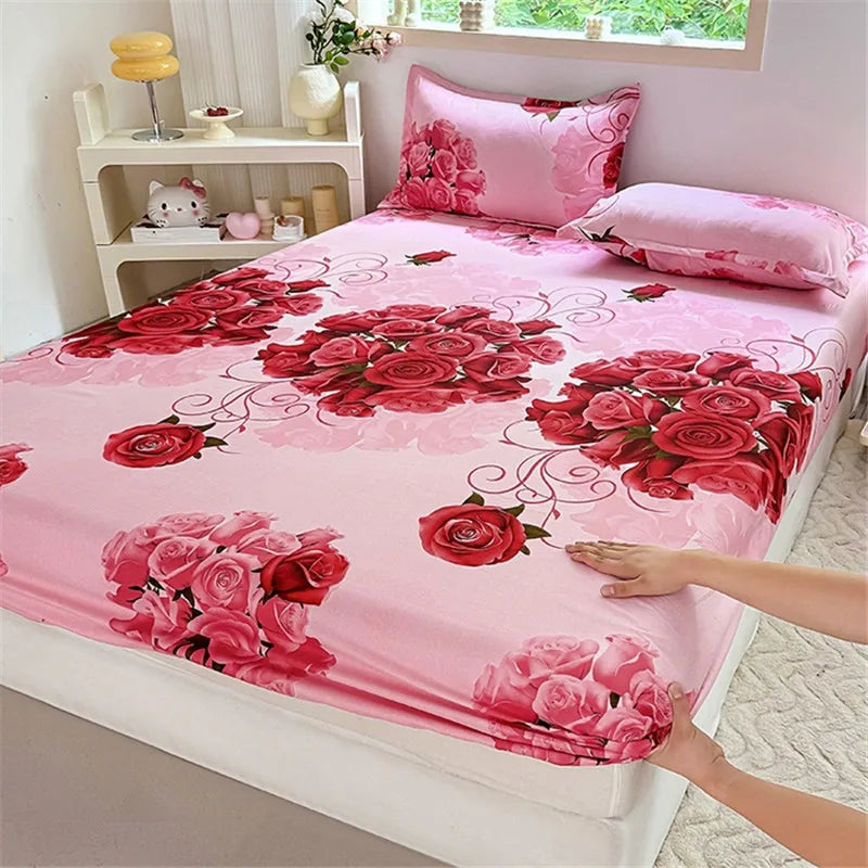 Parure de draps housses fleuris