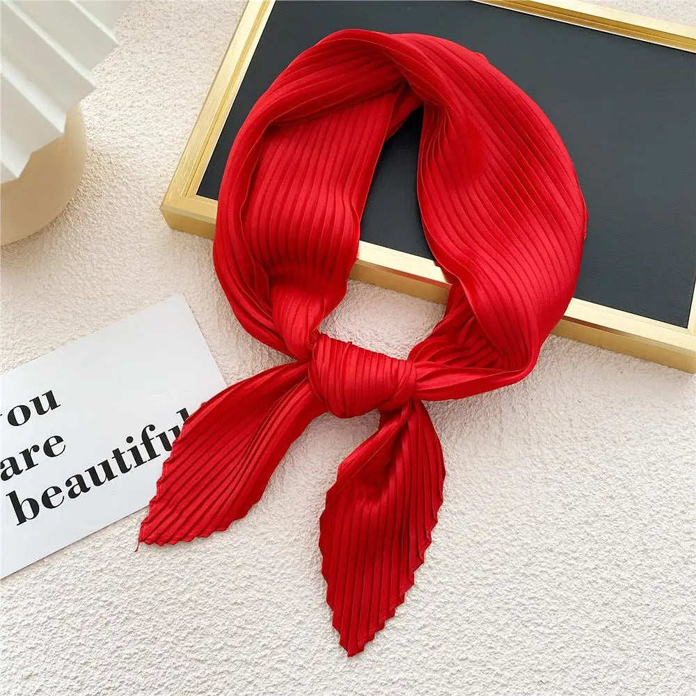 Foulard plissé en satin