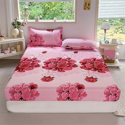 Parure de draps housses fleuris