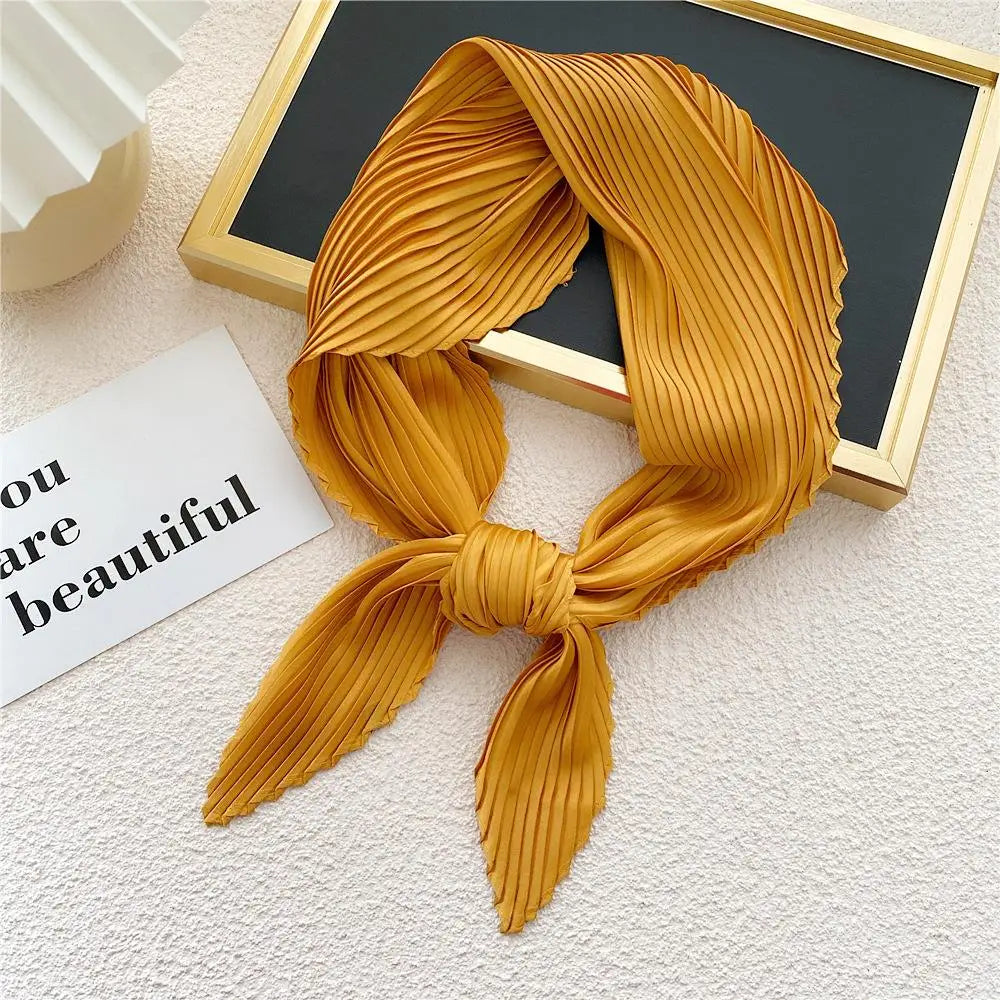 Foulard plissé en satin