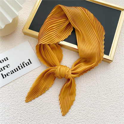 Foulard plissé en satin