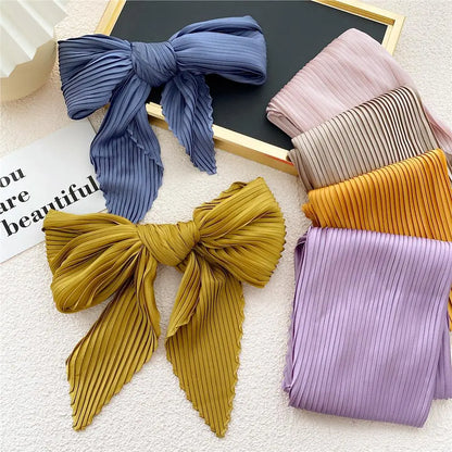 Foulard plissé en satin