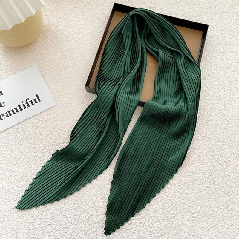 Foulard plissé en satin