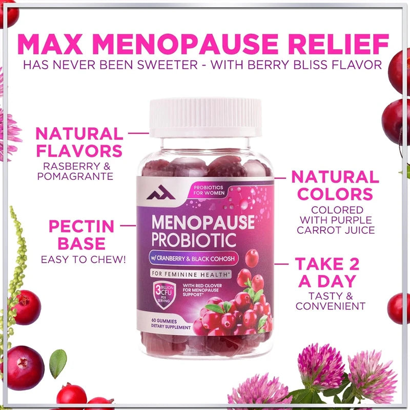 Gummies Ménopause Probiotiques Canneberge