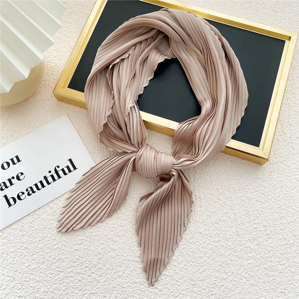 Foulard plissé en satin