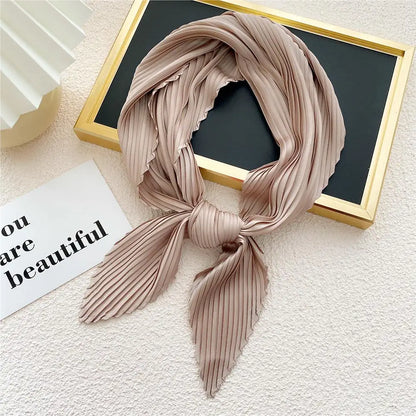 Foulard plissé en satin