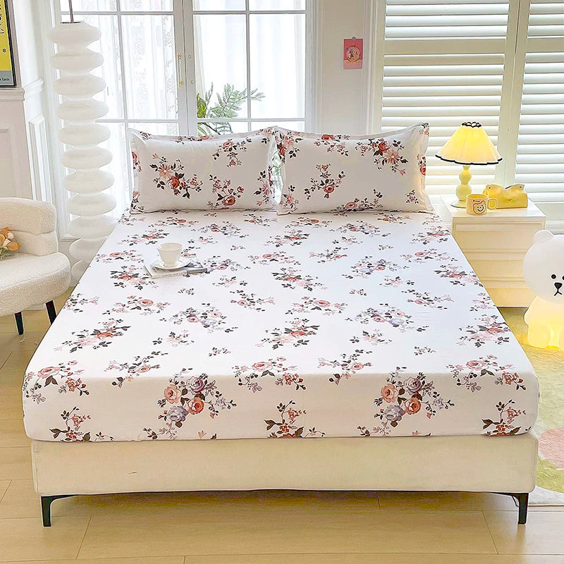 Parure de draps housses fleuris