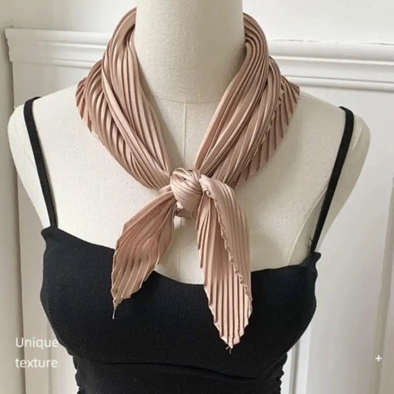 Foulard plissé en satin