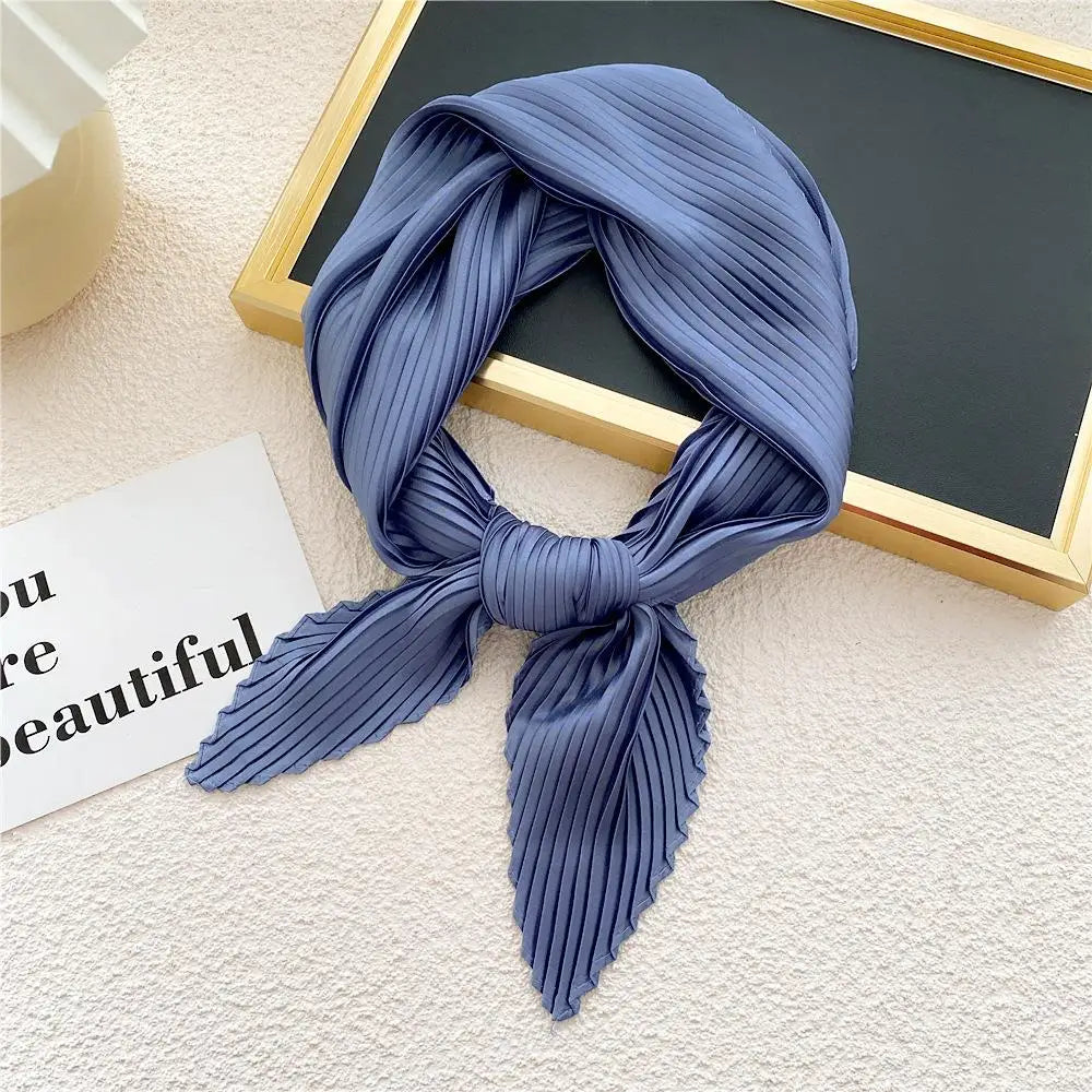 Foulard plissé en satin
