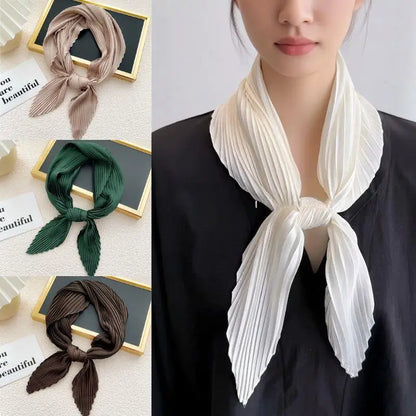 Foulard plissé en satin