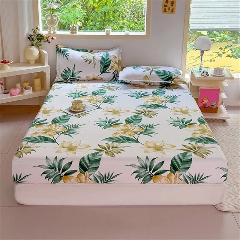Parure de draps housses fleuris