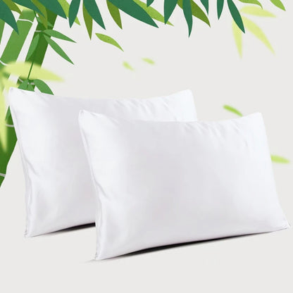 Lot de 2 taies d'oreiller en fibre de bambou