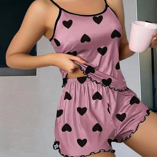 Ensemble short et t-shirt à col rond