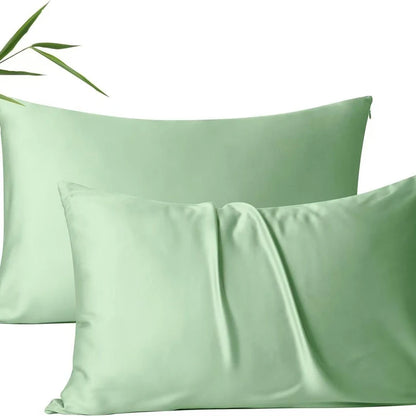 Lot de 2 taies d'oreiller en fibre de bambou