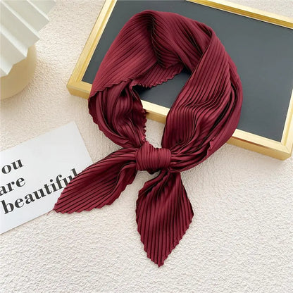 Foulard plissé en satin