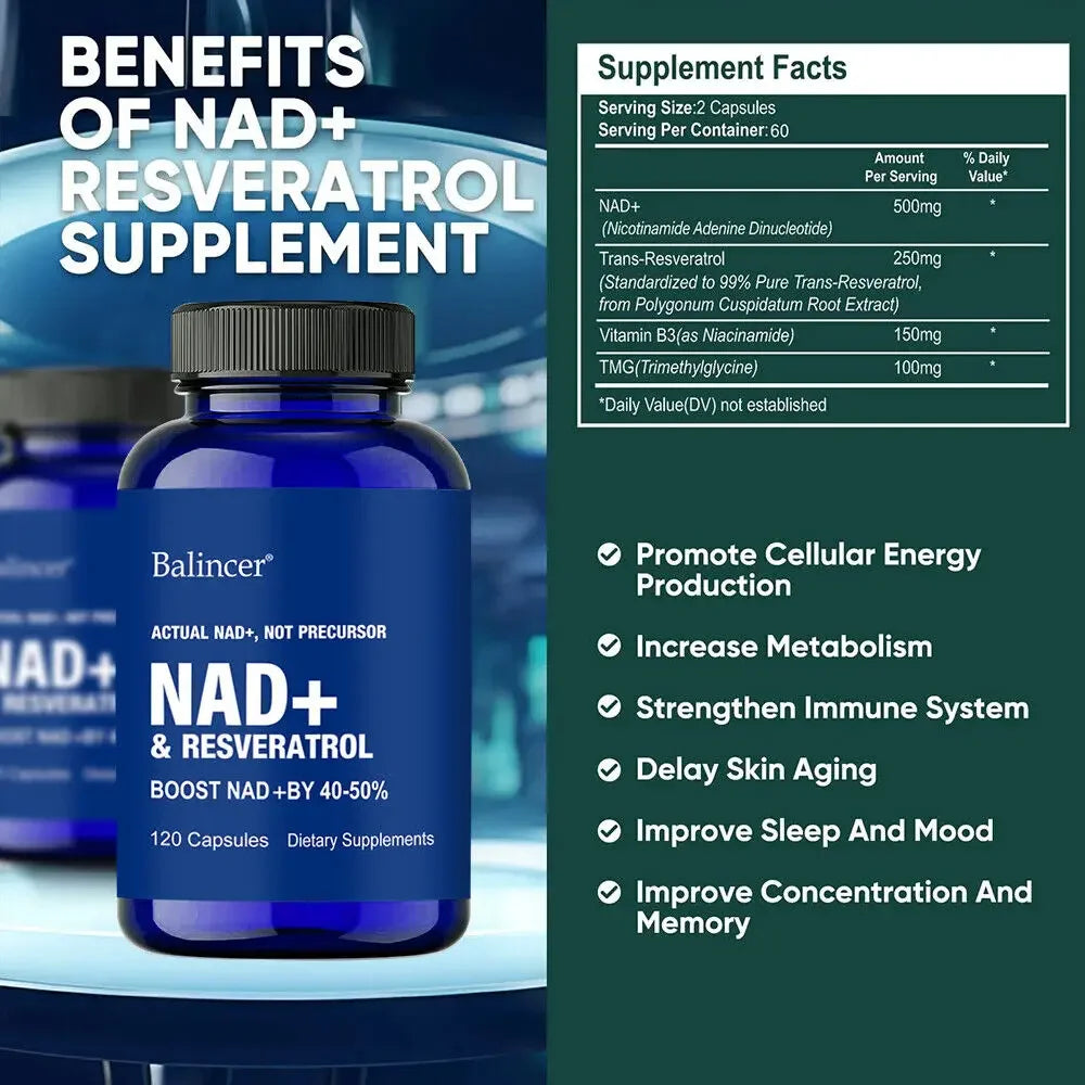 Gélules de supplément de NAD+