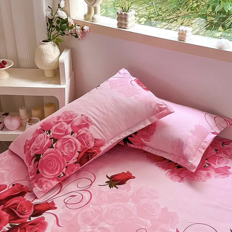 Parure de draps housses fleuris