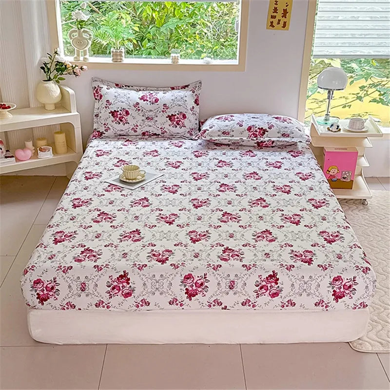 Parure de draps housses fleuris