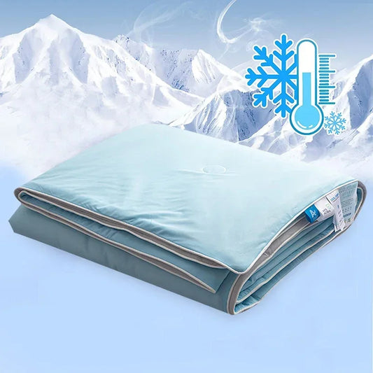 Couverture Rafraîchissante en Soie Glacée